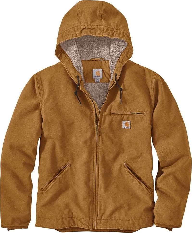 Carhartt Men’s Relaxed Fit Washed Duck Sherpa-Lined Jacket