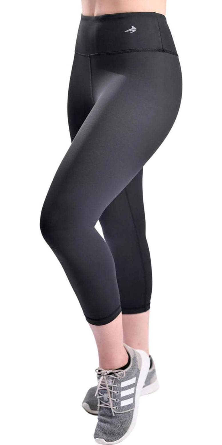 CompressionZ High Waisted Capri Leggings for Women Tummy Control – Workout Yoga Pants