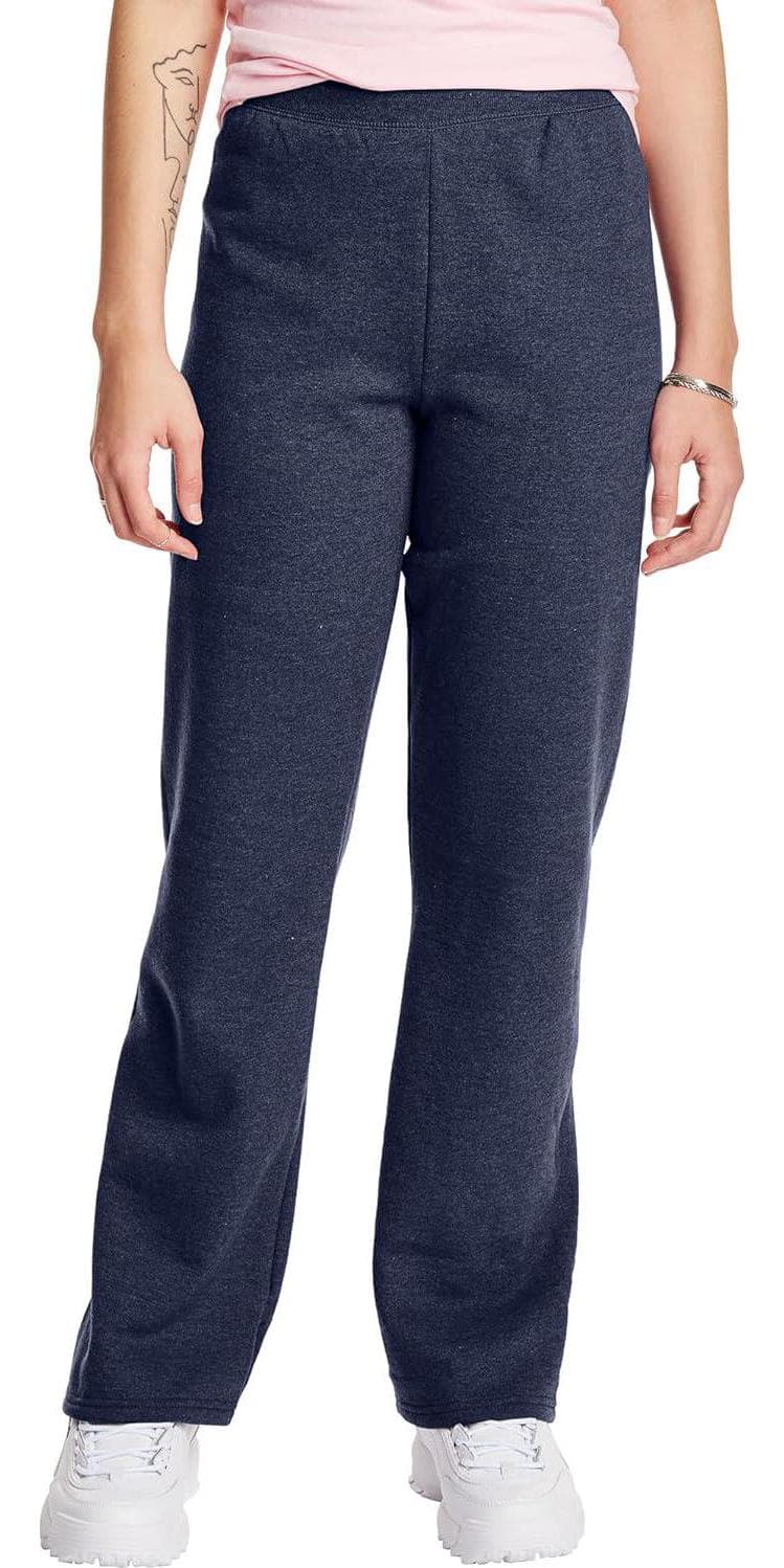 Hanes Women’s EcoSmart Fleece Petite Sweatpants, Open Bottom Sweatpants, Regular and Petite Sizes