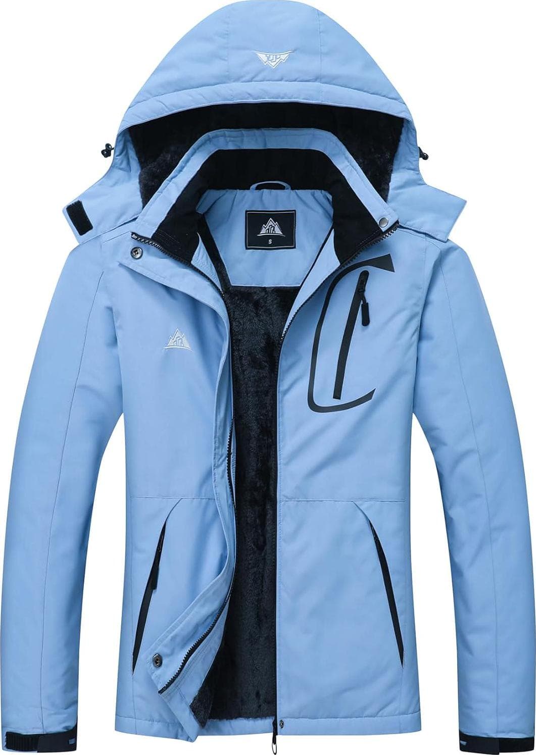 MOERDENG Women’s Waterproof Ski Jacket Warm Winter Coat Outdoor Windbreaker Hiking Snowboarding Jacket