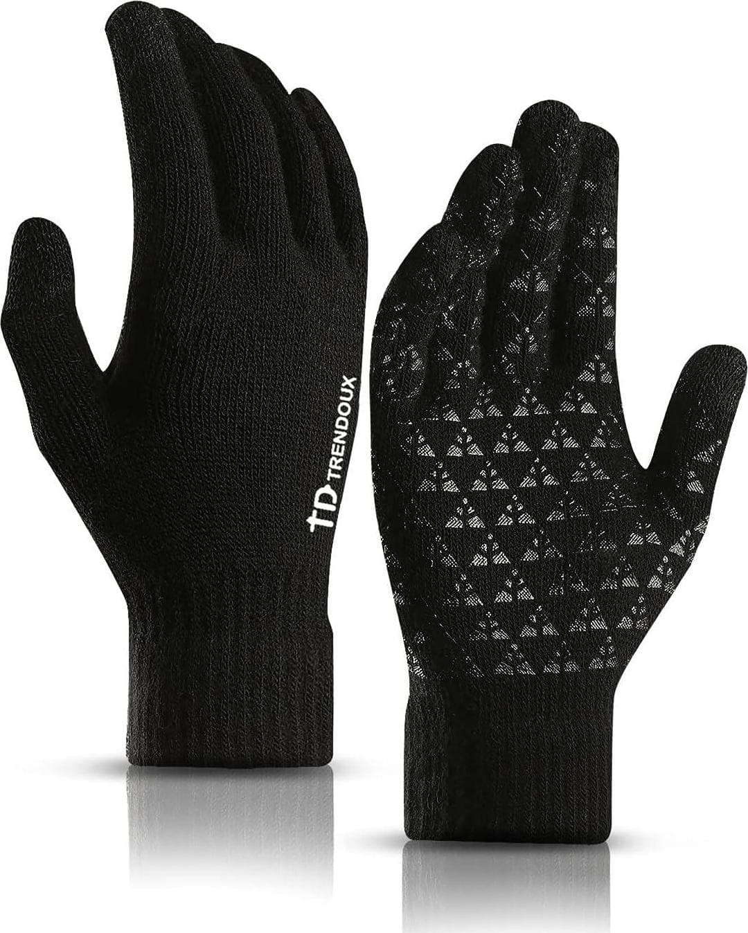 TRENDOUX Winter Gloves for Men Women – Upgraded Touch Screen Cold Weather Thermal Warm Knit Glove for Running Driving Hiking